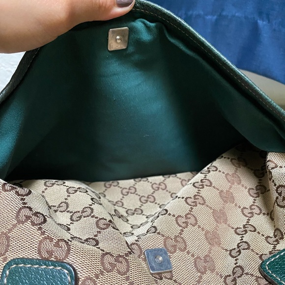 Gucci Beige/Ebony GG Canvas Diaper Bag Tote Bag - Picture 13 of 16